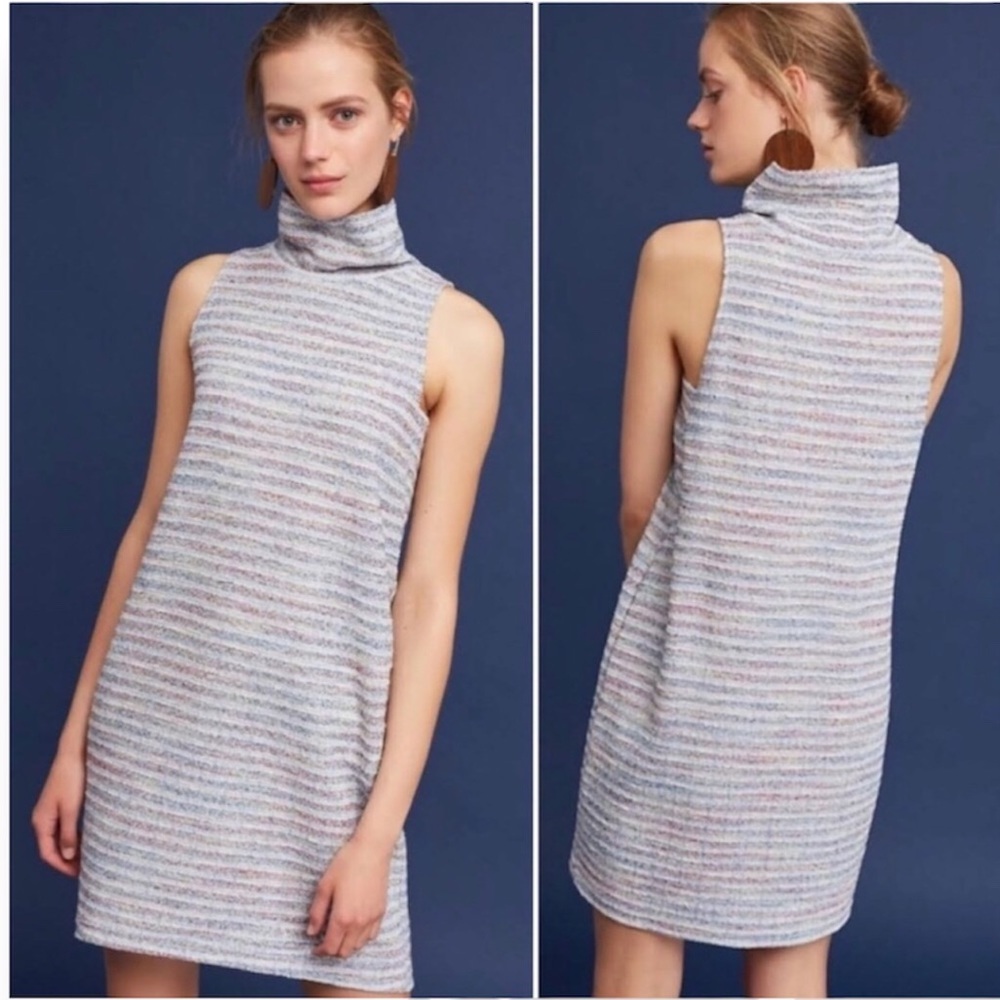 Anthropologie Akemi & Kin Rainbow Mock Turtle Neck Dress
